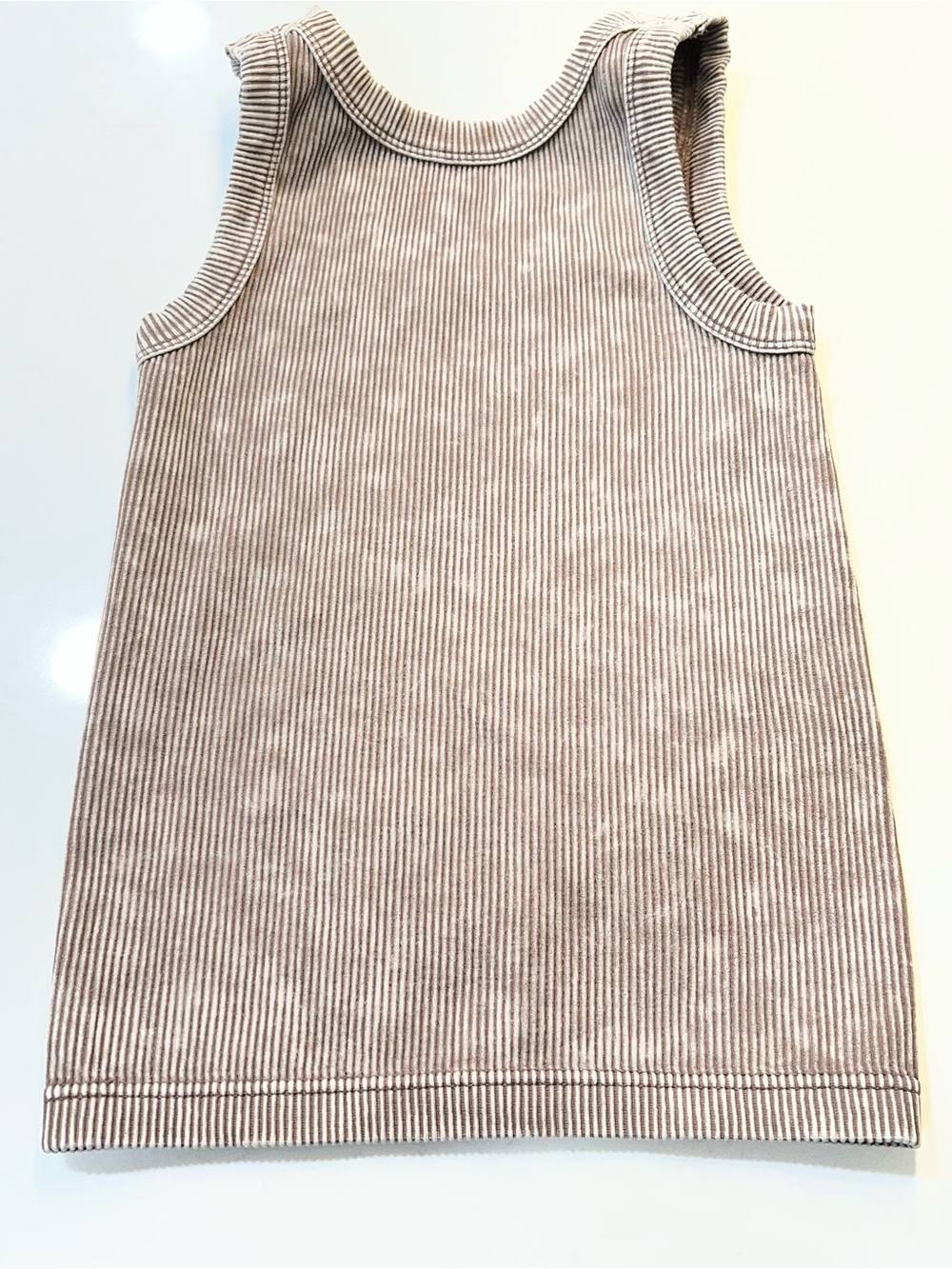 Ribbed brown Body Hugging Racerback Tank Top-263